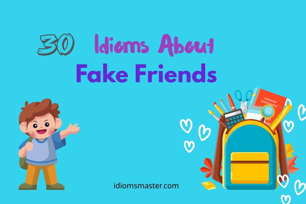 idioms about fake friends