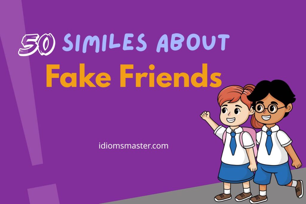 similes about fake friends
