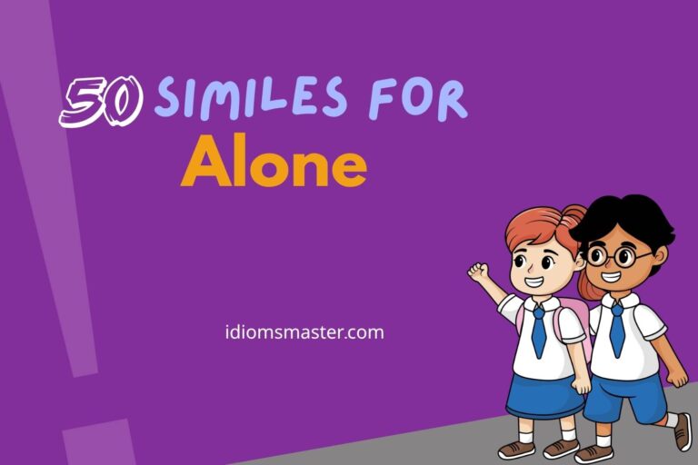 similes for alone