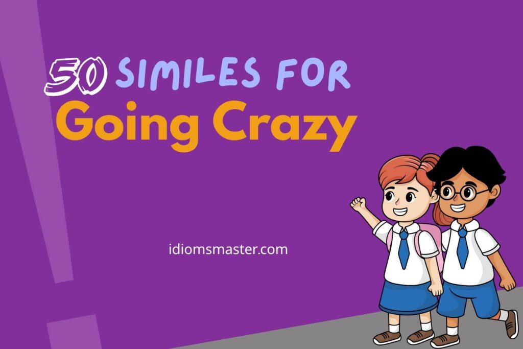 similes for going crazy